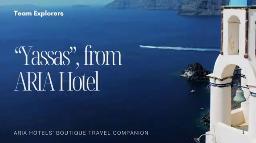 Aria Hotels video still — Yassas travel companion